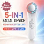 5-in-1 Microcurrent Facial Device Skin Tightening Lifting LED Face Massager