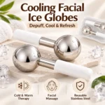 Stainless Steel Hot & Cold Facial Ice Globes–2PCS Set