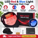 LED Red Blue Light Therapy Hair Cap